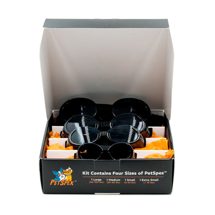 PetSpex Veterinary Laser Safety Goggle Pack – 4 Sizes to Fit All Pets