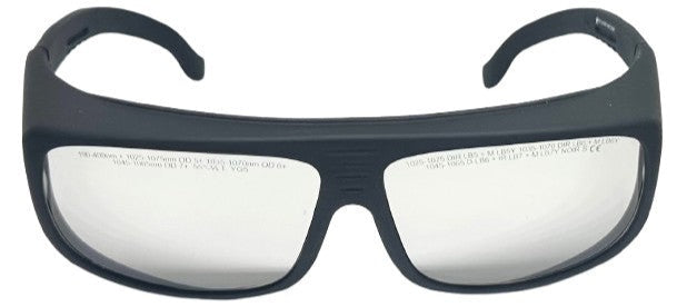 LG-228: 1064 nm Nd:YAG Laser Safety Glasses | OD 7+ L7 | Clear Lens | High Visibility | Adjustable | Universal Fitover