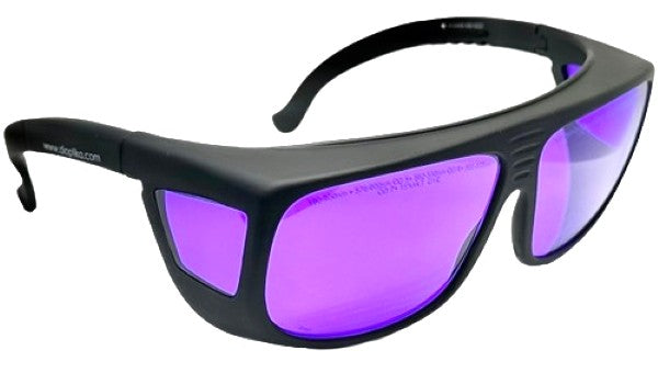 LG-013: 585nm 595nm (576-600nm) Dye Laser Safety Glasses | OD6.5+ L6 | Universal Fitover | EN207 Certified