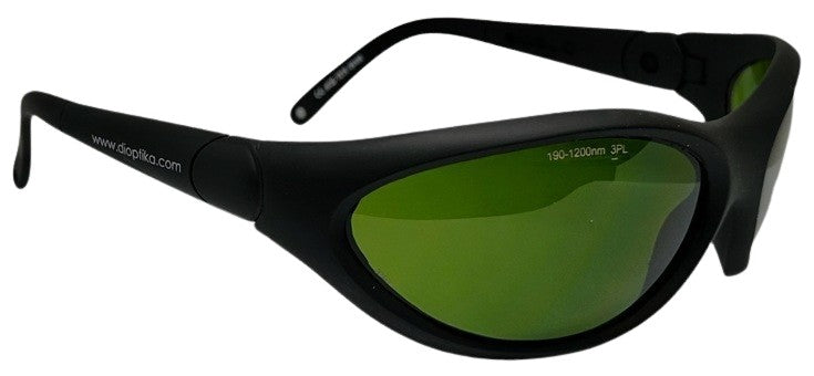 LG-011ND: 190-1800nm IPL Safety Glasses | Dark Shade 5 for Client | Adjustable | Wraparound