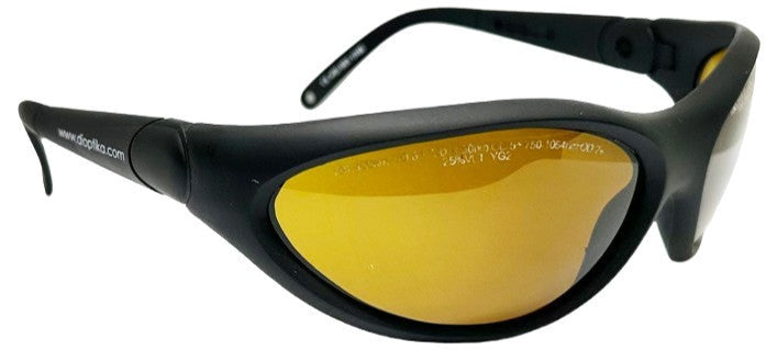 LG-002N: 755nm, 810nm, 1064 nm (720-1090nm) Alexandrite, Diode & Nd:YAG Laser Safety Glasses | OD7+ L7 | Wraparound | EN207 Certified