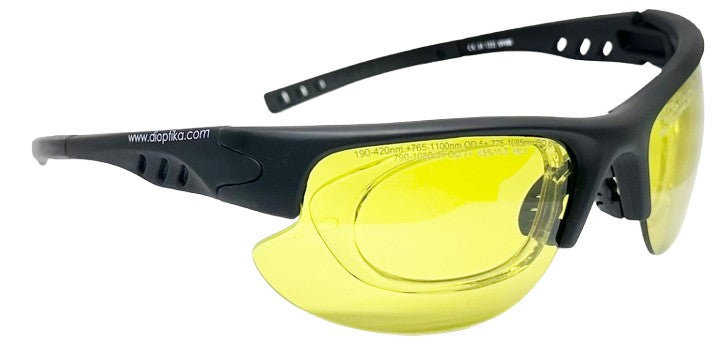 LG-001N: 1064nm 1070nm 1080nm (808-1090nm) Nd:YAG & Diode Laser Safety Glasses | OD7+ L7 | Adjustable | Wraparound