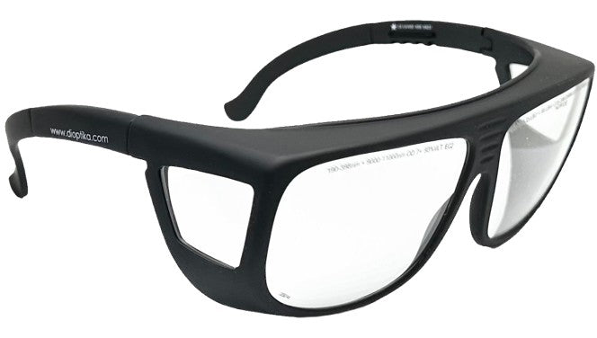 LG-009: 10600 nm CO2 & UV (190-398nm) Laser Safety Glasses | OD7+ | Universal Fitover | EN207 Certified